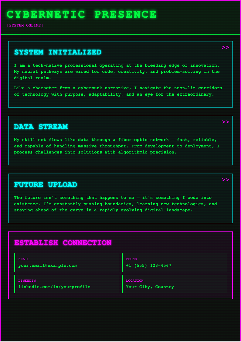 Cyberpunk self introduction